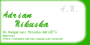 adrian mikuska business card